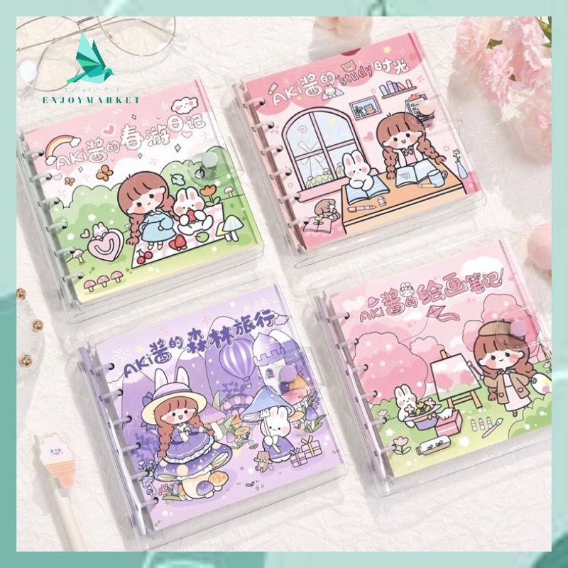 

Binder Aesthetic Buku Tulis Kecil Notebook Motif Farm Girl Karakter Aki