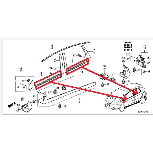 pelipit karet kaca pintu luar untuk mobil jazz s rs ge8 2008 2009 2010 2011 2012 2013 2014 set 4 pintu depan belakang kiri kanan