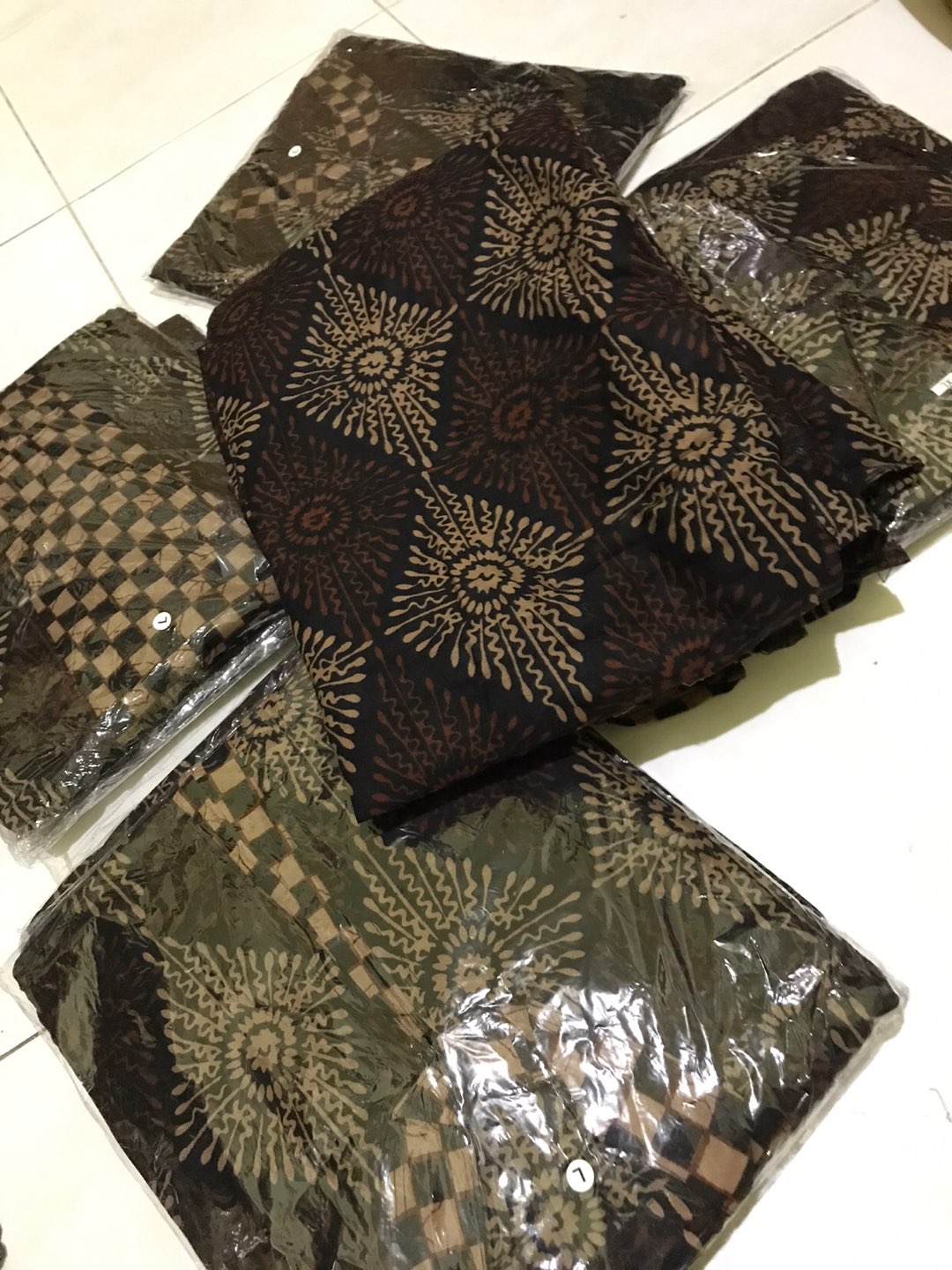 Batik Couple Keluarga Sania Ruffle Ori Ndoro Jowi Dnt Motif Sakura Merah Termurah Shopee