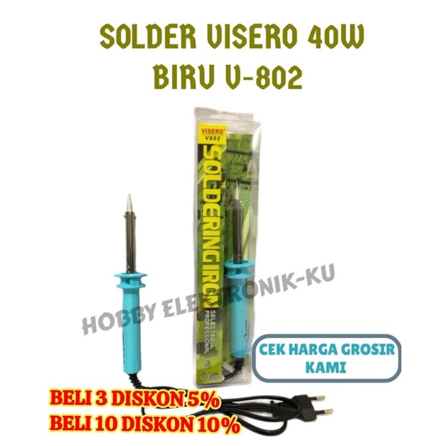 SOLDER VISERO 40W BIRU V-802 KRYSTAL