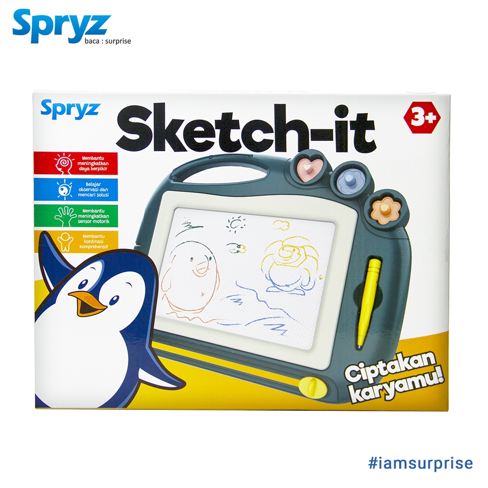 Spryz Sketch-it Mainan Papan Tulis Magnetic