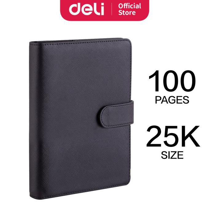 

Deli loose-leaf notebook Buku Catatan 25k 210 * 145mm 100 lembar 315X - Hitam Kode 519