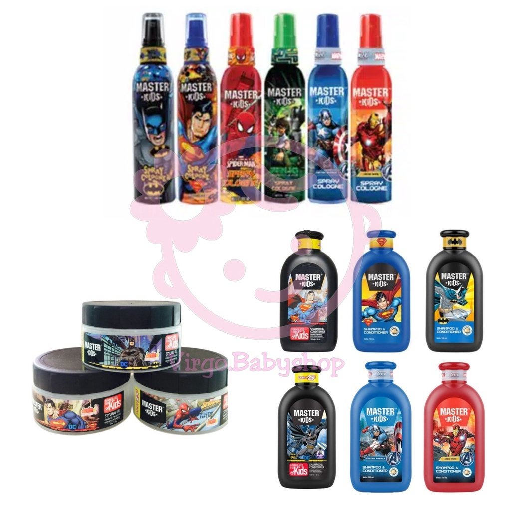 Master Kids Shampoo 200ml / Styling Gel 75gr / Cologne 100ml Anak