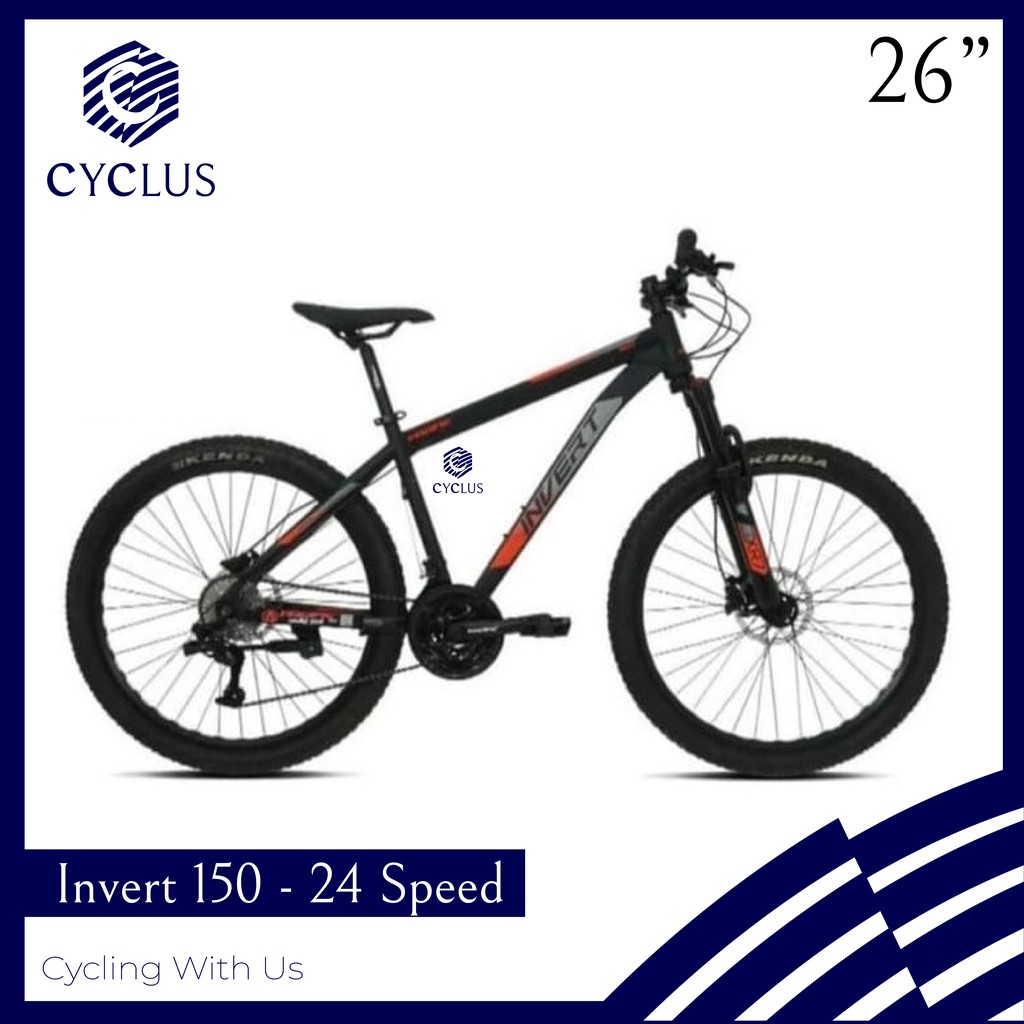 Sepeda Gunung MTB Pacific Invert 150 24 Speed 26 Inch