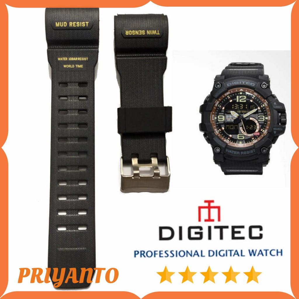 Strap Tali jam Tangan Digitec 2102 Digitec DG-2102T Black