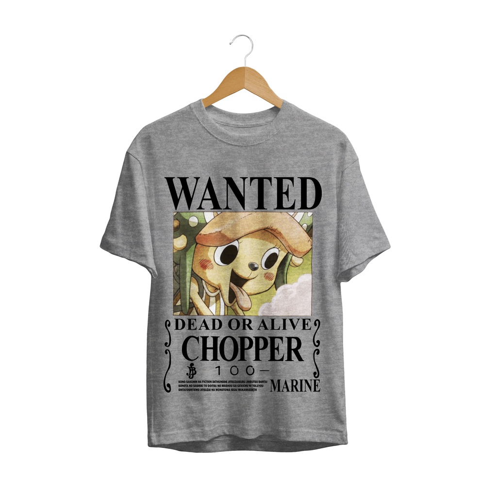 T-SHIRT BAJU ANIME ONE PIECE CHOPPER WANTED