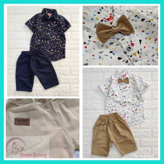 BAJU ANAK BAYI LAKI LAKI Setelan Kemeja Anak Bayi Coral / baju lebaran / baju anak terbaru 2020