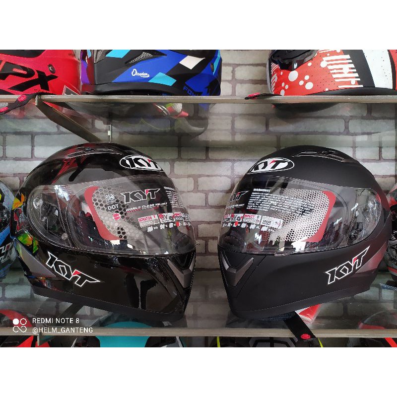 kyt falcon solid/polos hitam/black doff dan hitam/black glossy