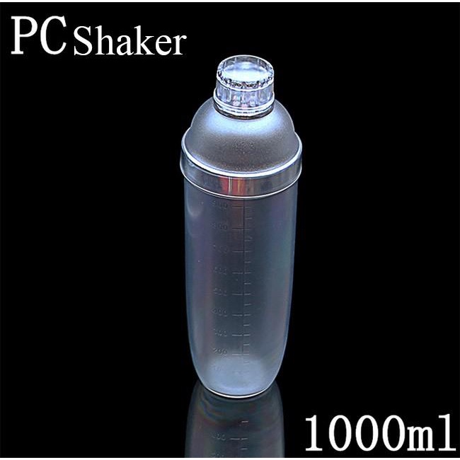 

Cocktail Shaker Acrylic 1000Ml / Botol Plastik Plastic 1Liter 1 Liter