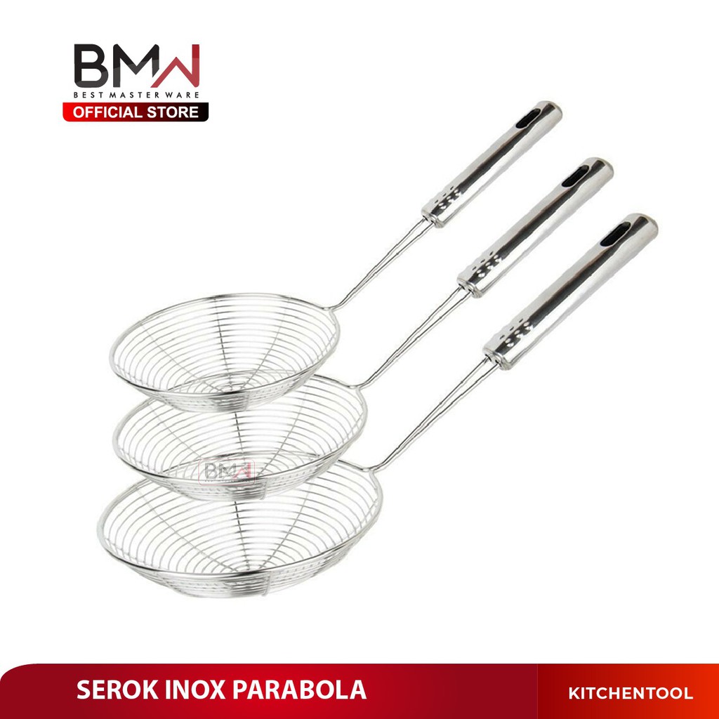 BMW Kitchen Ware - Saringan / Serok Inox Masakan Kerupuk Stainless Steel parabola