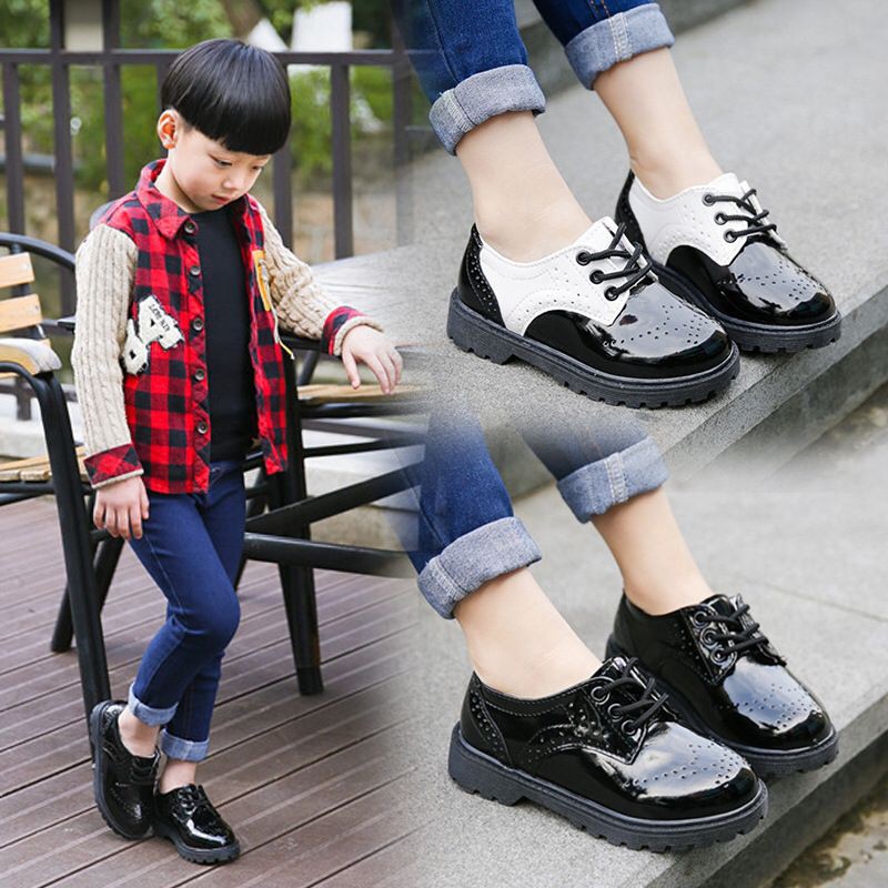 (LOLI-JKT) SP-CSA SEPATU ANAK UNISEX IMPORT HITAM &amp; PUTIH/HITAM SIZE 21-37