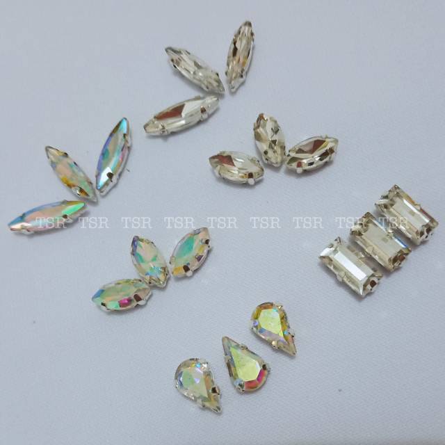 Payet Mote Permata Jahit Kristal Diamond Cangkang KW 1 Grade A Perlusin