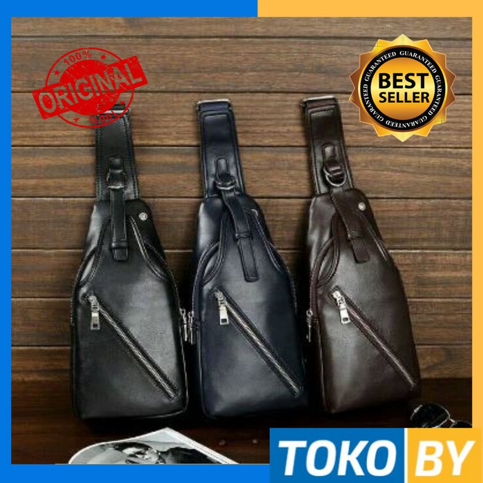 Tas Selempang Bahu Cowok Laki Pria Kerja Kantor Travel Pergi Jal LV2841 TAS SELEMPANG PRIA KULIT SL