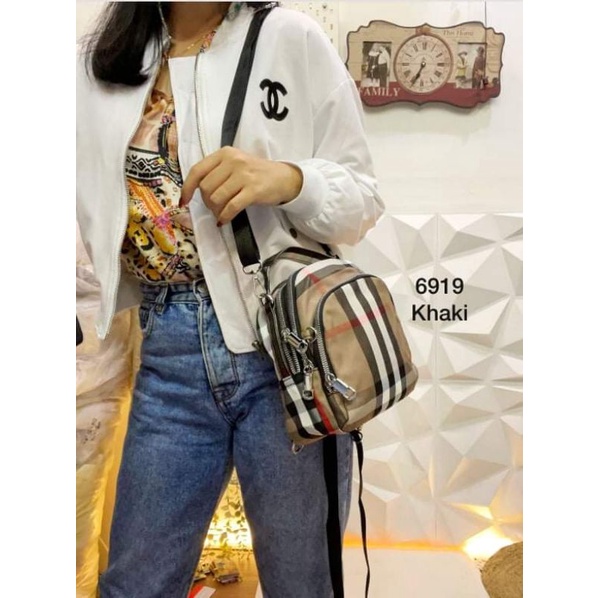 tas burbery burberry 2in1 multifungsi bisa ransel n selempang