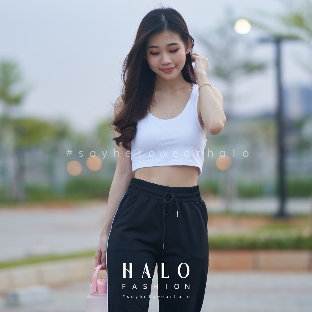 [HaloFashion] Pharsa Sexy Crop Top Hoodie Tank Top Basic Top Gym Top Korean Fashion