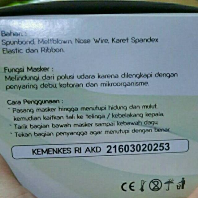 MASKER Eco Green Masker medis 3 Lapis Masker medis 3 ply EARLOOP Ecogreen ANTI VIRUS