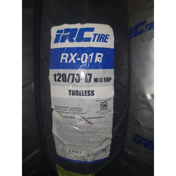 Ban IRC RX-01R 120/70 - 17 Ban Tubeless R25 Cbr250 NINJA250 GSX R15 CBR150 CB150