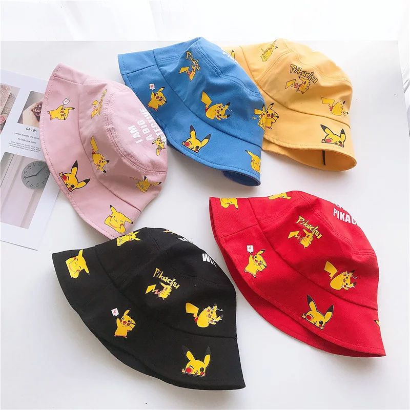 topi bucket karakter anak perempuan laki laki karakter pikachu usia 2 3 4 5 6 7 8 tahun