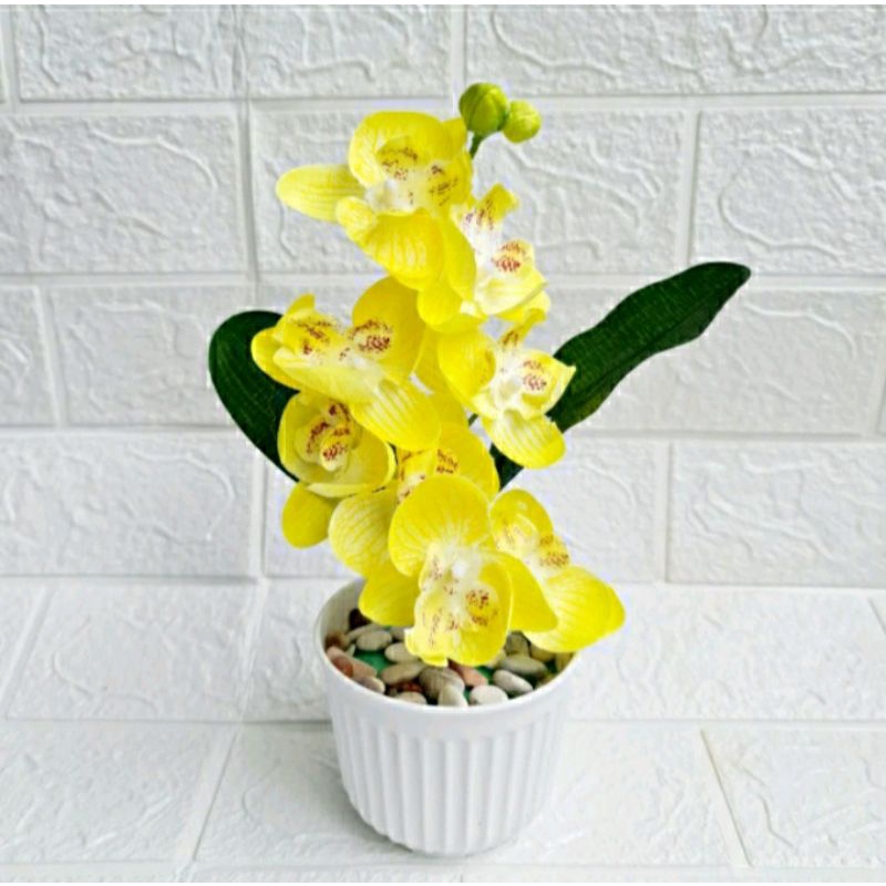 Jual Bunga Anggrek Potong Bunga Artificial Bunga Hiasan Meja Tanaman