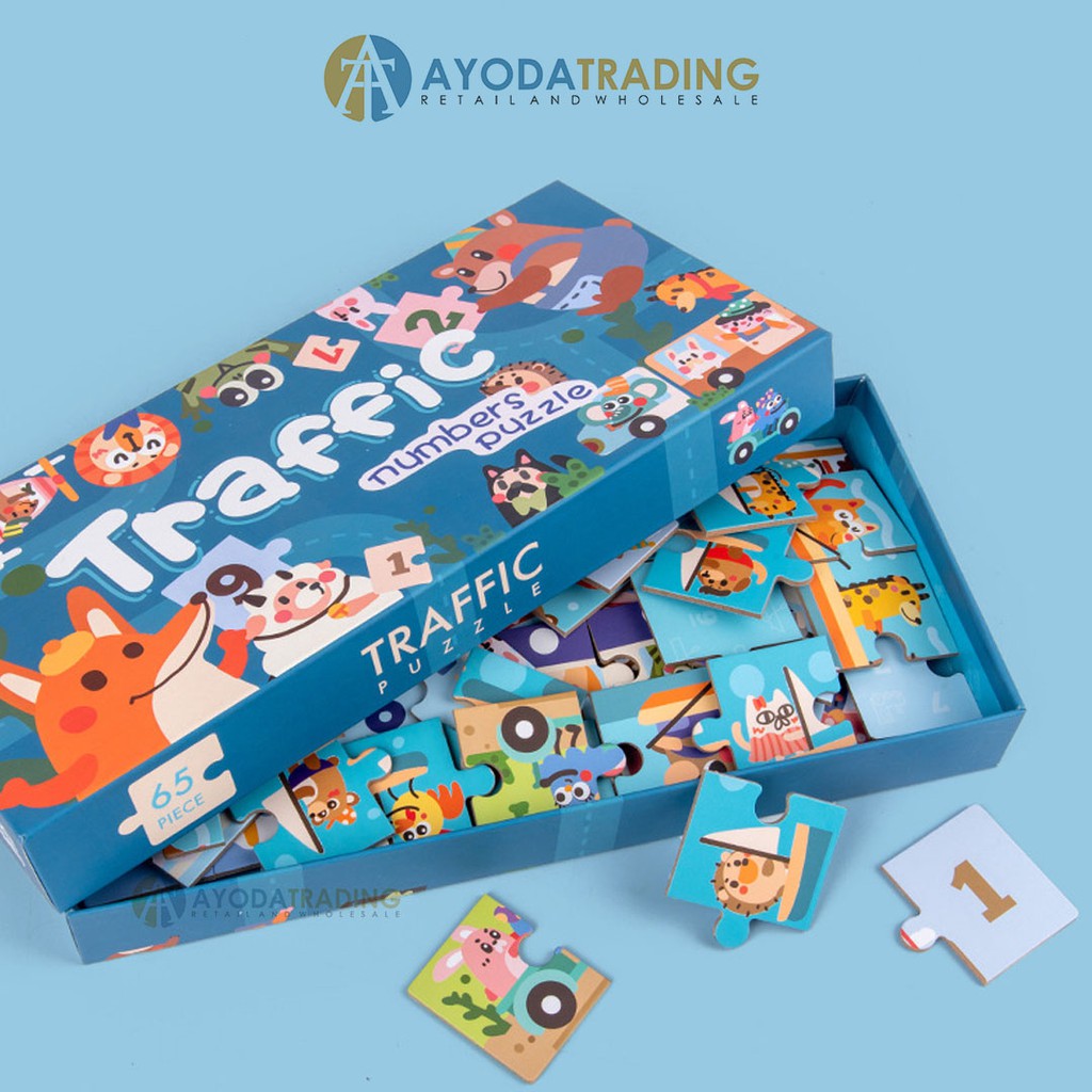 Train Numbers Floor Puzzle Anak