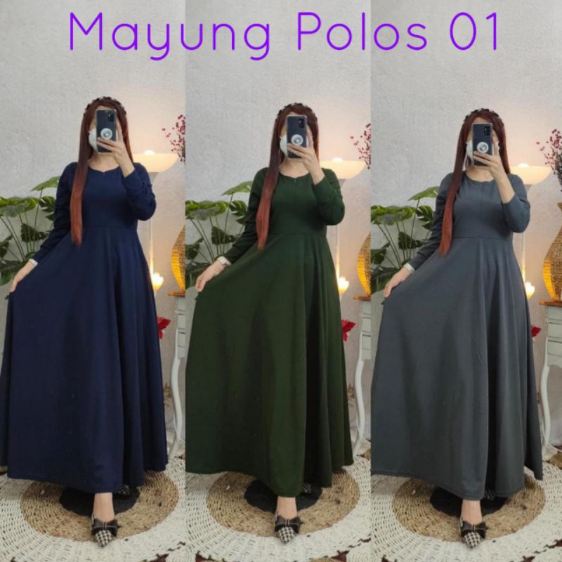 GAMIS VOXY MAYUNG POLOS SUPER KLOK BUSUI