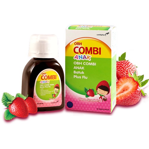 [G-Mart] OBH Combi Anak  Batuk Plus Flu 60ml Rasa Strawberi