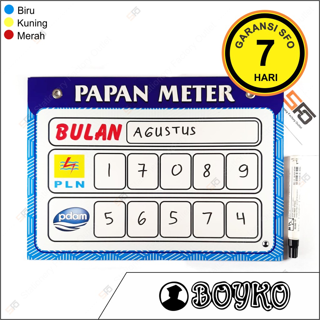 

Papan Meteran Boyko Standard - PLN PDAM PAM Meter