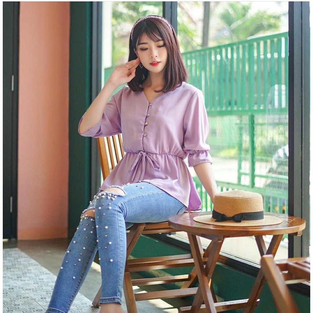 [MCFK] Blouse Akata / Blouse Korea / Baju Atasan Wanita / Blouse / Blouse Wanita / Blouse Murah