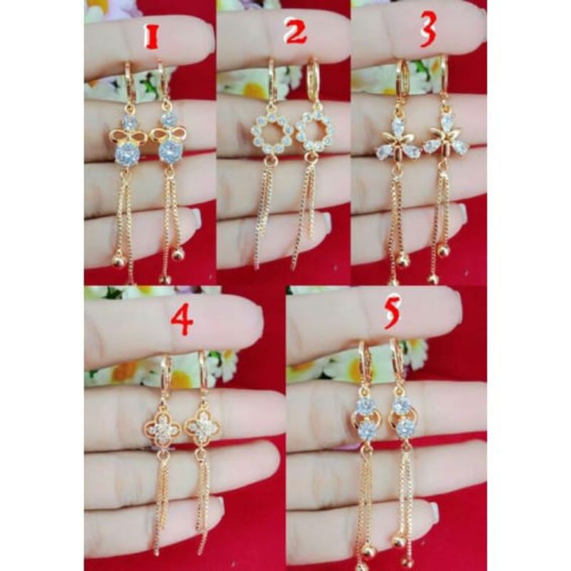 ANTING JUNTAI DEWASA/ANTING LAPIS EMAS/ANTING JURAI/ANTING PANJANG DEWASA