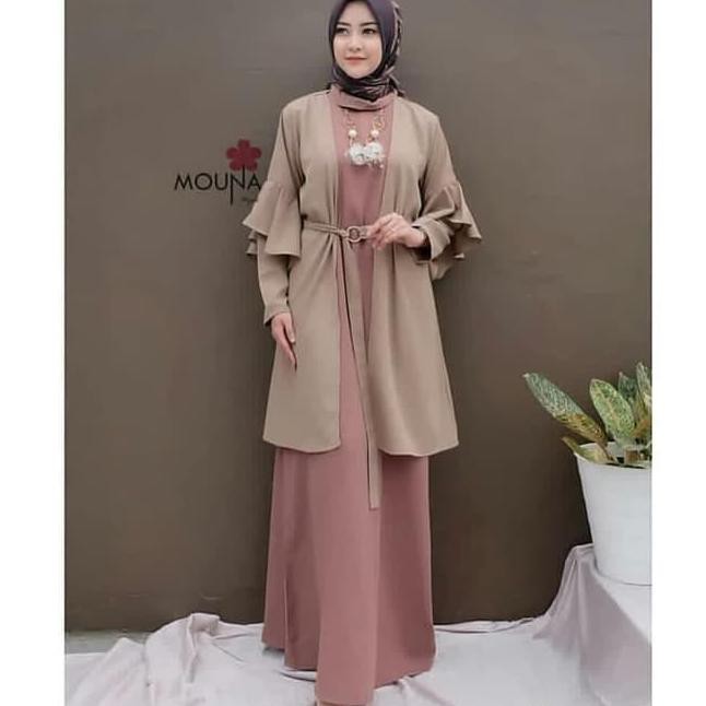 SETELAN DRESS MUSLIM WANITA / GAMIS ROMPI WANITA SYARI TRENDY