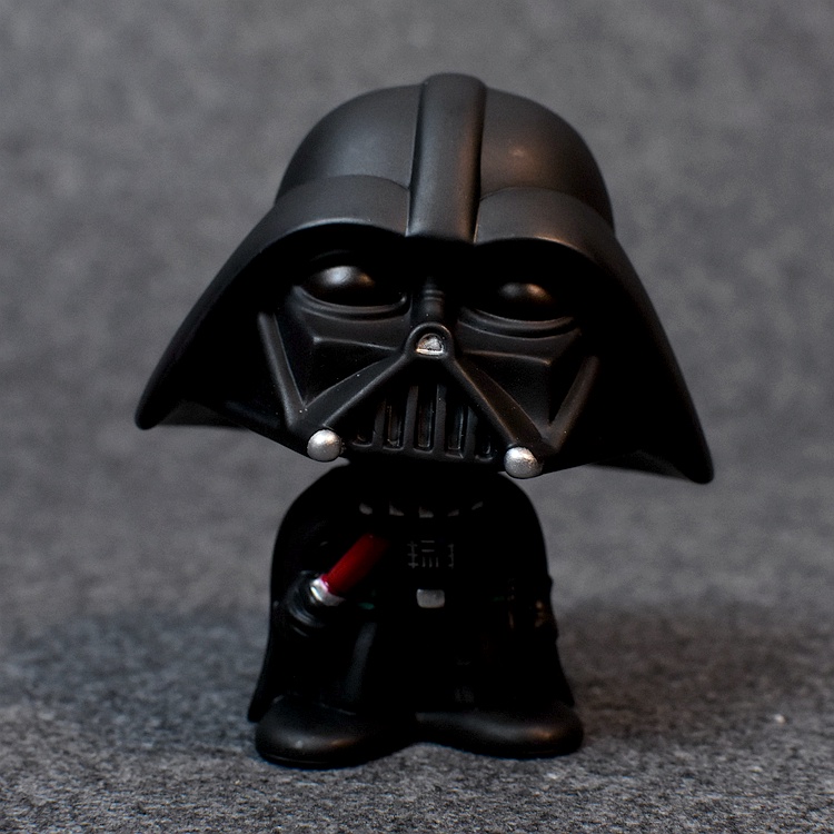 Mainan Action Figure Star Wars Kepala Goyang Warna Hitam Putih Boneka Pajangan Model Barbie Untuk Dekorasi