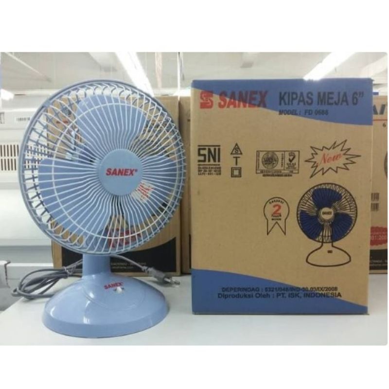 Kipas Angin Meja Duduk Sanex 6 inch FD 0687 Desk Fan SNI