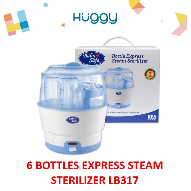 Baby Safe LB317 Bottle Express Steam Sterilizer Alat Steril