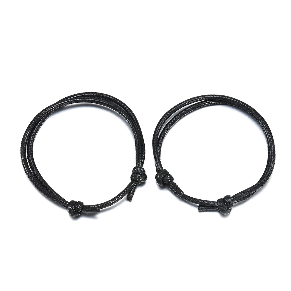 2Pcs Set Gelang Tali Simple Handmade Adjustable Gaya 2Pcs Set Gelang Tali Simple Handmade Adjustable Gaya