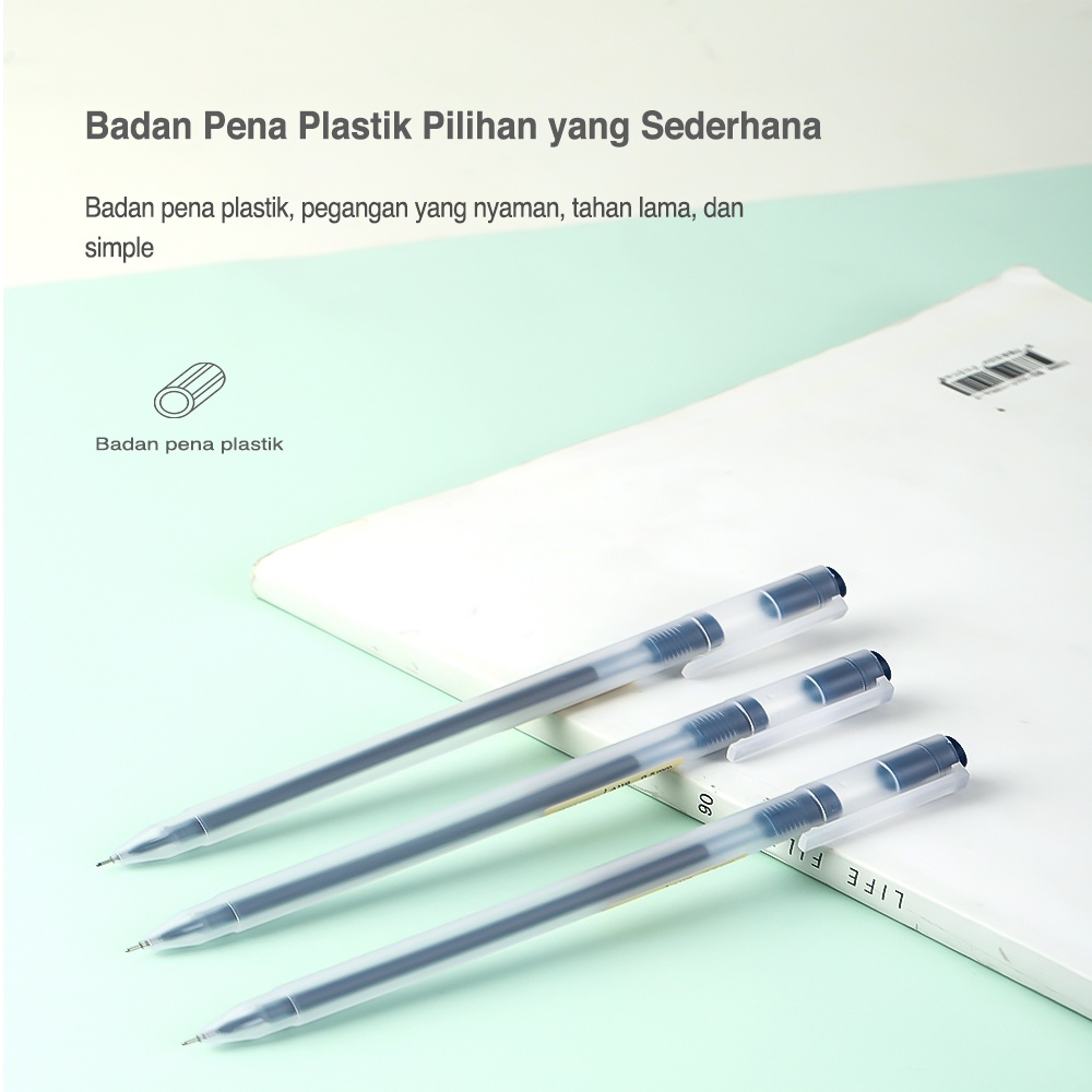 Deli Color Gel Pen Pulpen Gel 8 Warna Cerah Needle Tip 0.5mm Panjang Penulisan Hingga 400m A119/PCS Image 6