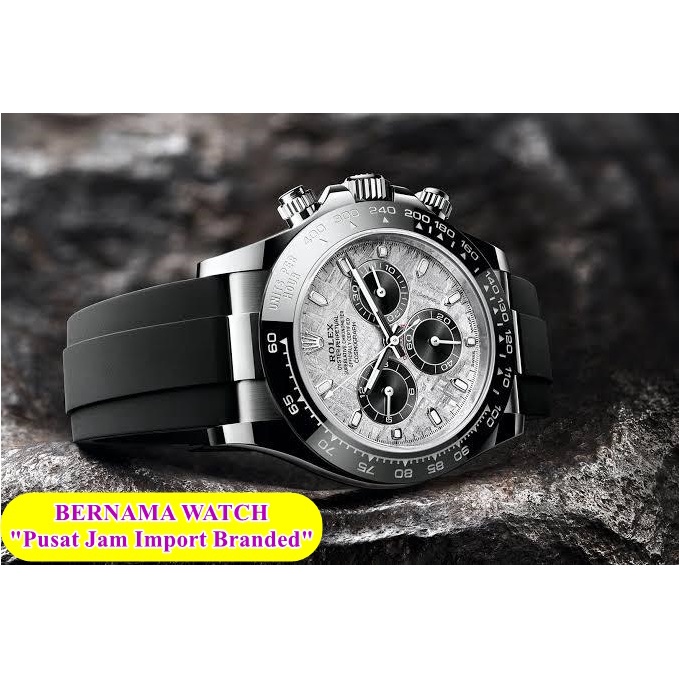 DISKON  JAM TANGAN PRIA MERK ROLEX DAYTONA METEORITE MATIC SWISS ETA DIAMETER 42MM JAM TANGAN KEREN 