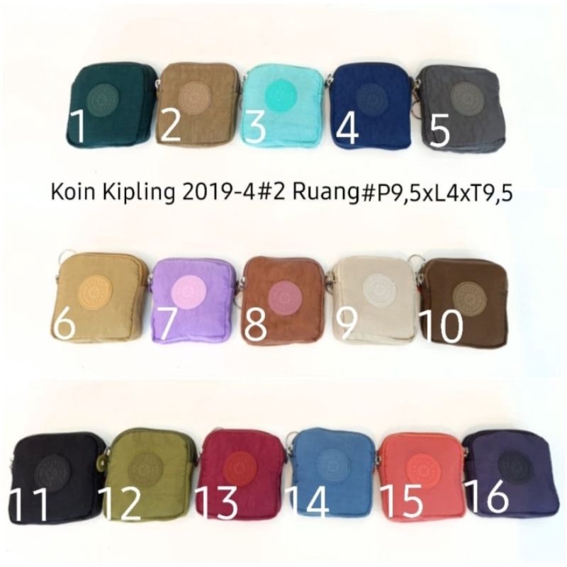 DOMPET KOIN KIPLING POLOS 2019-2 RUANG