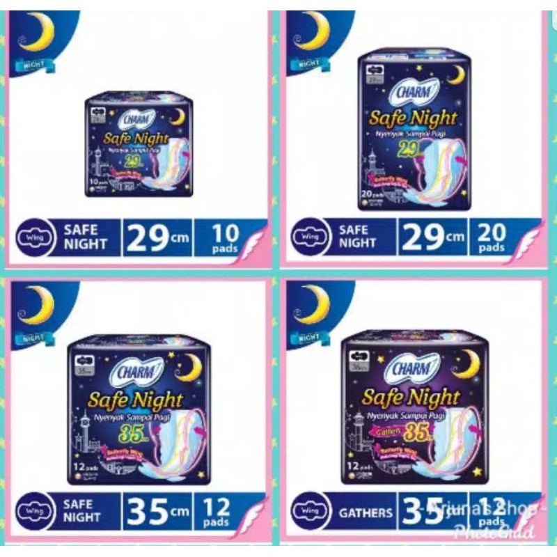 CUCI GUDANG CHARM SAFE NIGHT ANEKA PEMBALUT NYENYAK SAMPAI PAGI PEMBALUT PANJANG PEMBALUT KESEHATAN