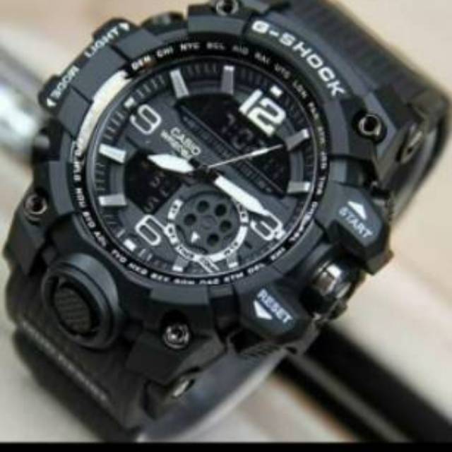 Jam Tangan Sport Casio Gshock GG1000 Water Resist Renang - Hitam lis Putih