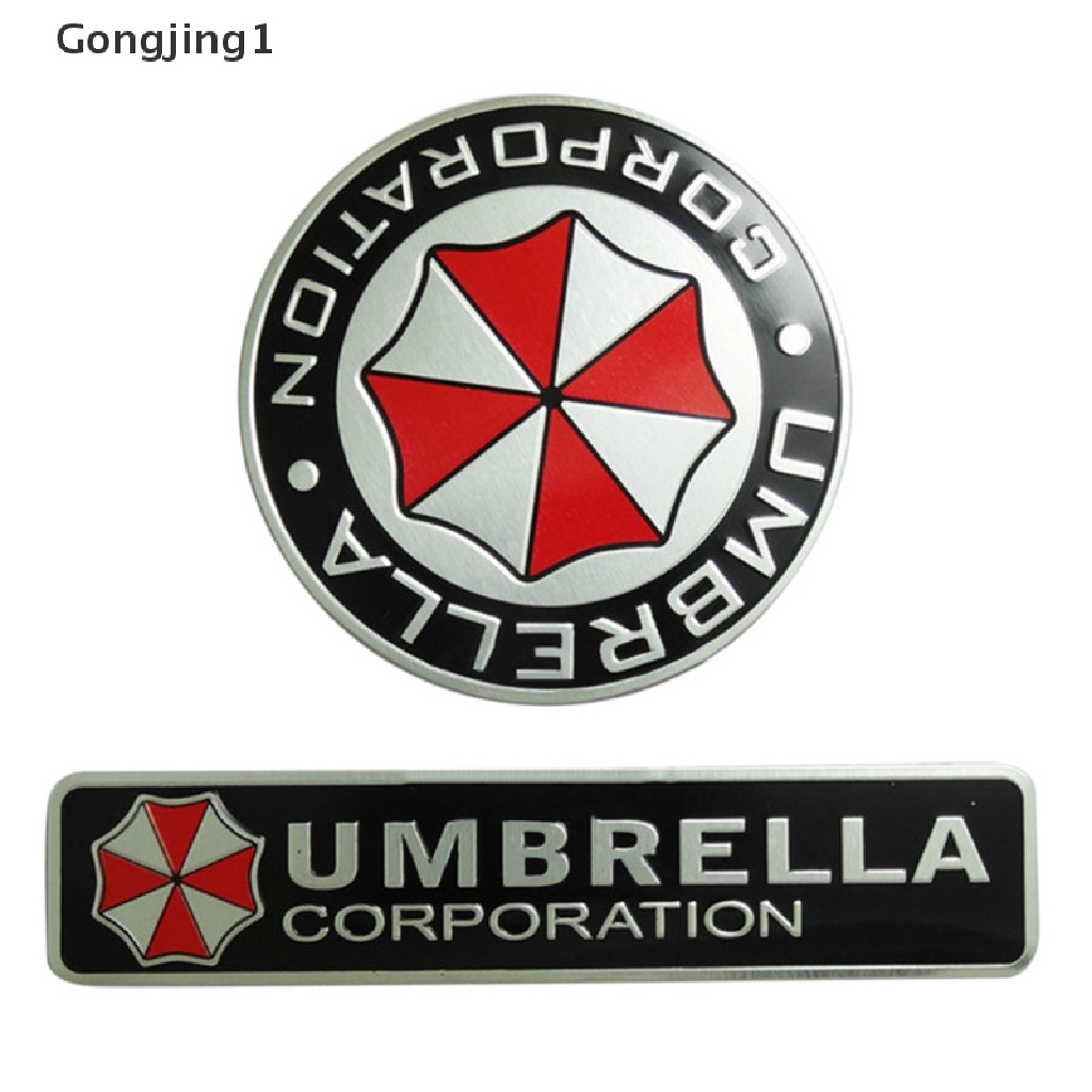 Gongjing1 Sticker Decal Dekorasi Mobil Motif Gambar Umbrella Corporation Resident Evil 3D Bahan Aluminum Alloy