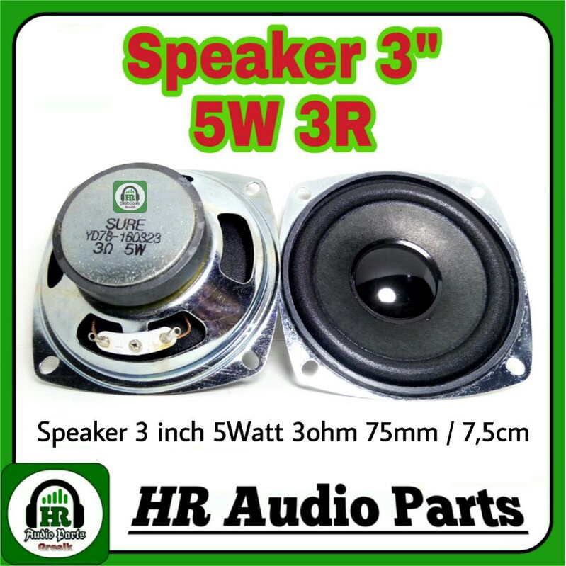 Speaker 3&quot; 5W 3R 3inch 5Watt 3ohm Woofer for Mini Amplifier Bluetooth