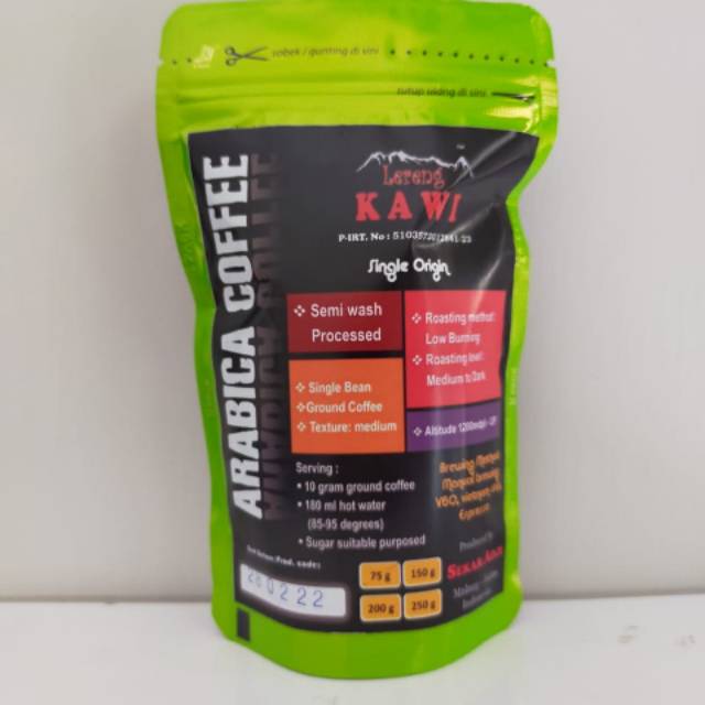 

Kopi Arabika kemasan 75 g