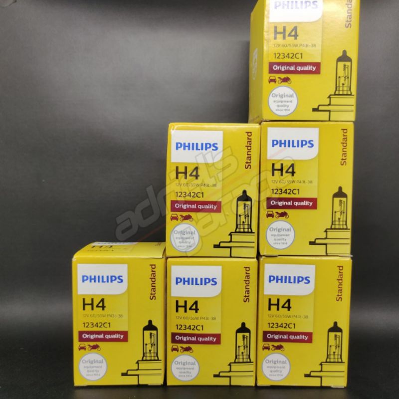 Bohlam Halogen PHILIPS H4 60/55W 12V ORI