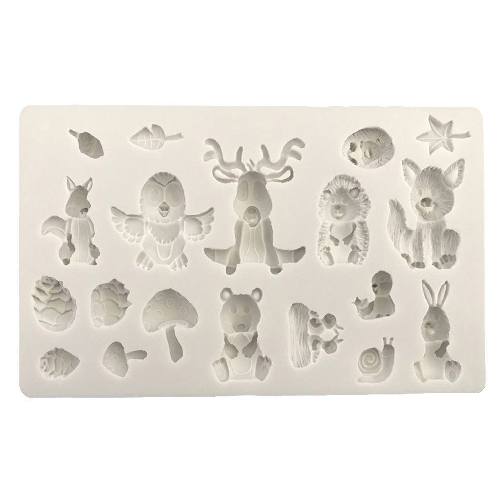 Top Sale   Forest Animal Fondant Cake Decorating Molds Cake Silicone Molds DIY Fondant Cake