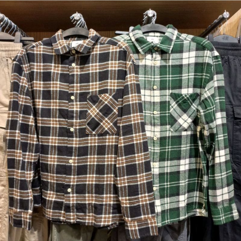 Kemeja Flanel Pria H&M Original Store