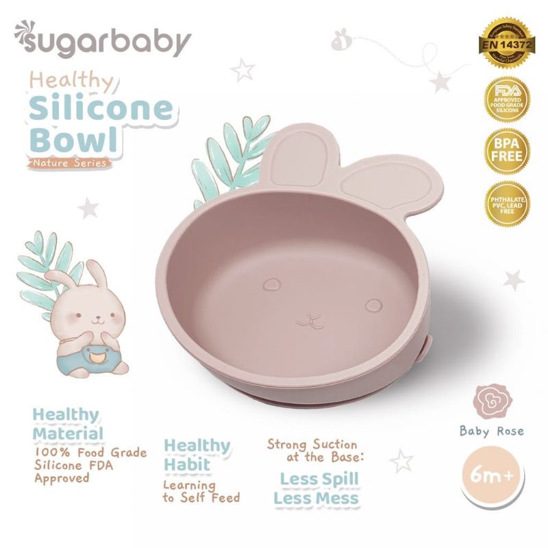 Sugarbaby Healthy Silicone Bowl (Nature Series) Tempat Makan Bayi Anak Piring Makan BayI