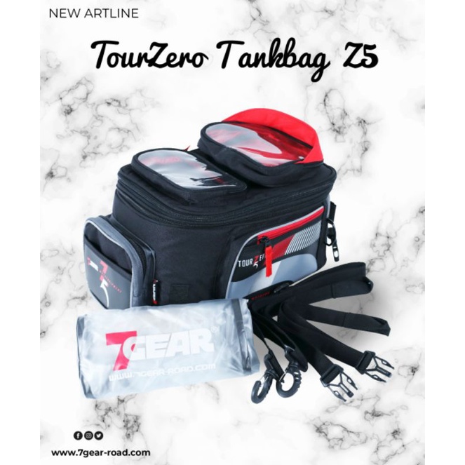 Tourzero Z5 Tankbag | Tas Motor | Tas Tanki | Tas Jok | Seatbag | Tas Slempang | Holder Handphone  b
