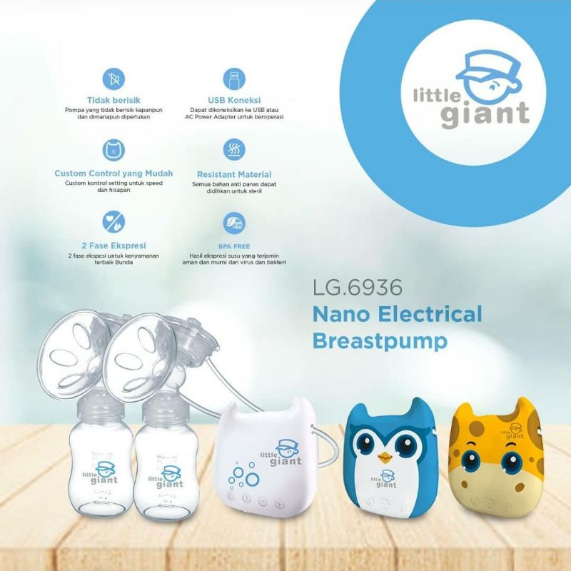 PROMO Little Giant Nano Electric Breast Pump / Pompa Asi Elektrik Double Pump Makassar