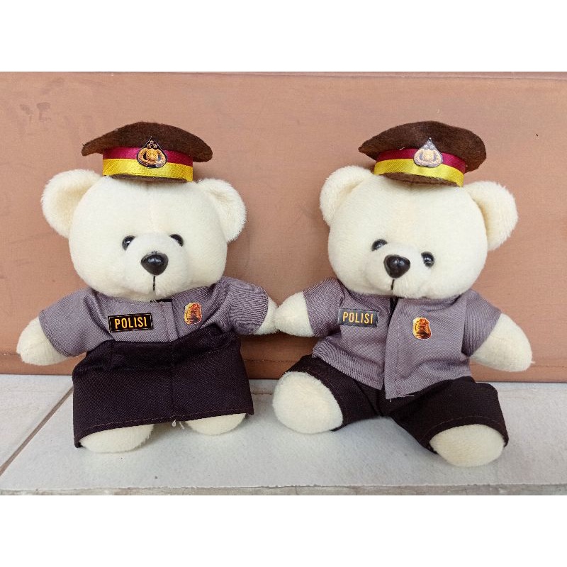 READY BONEKA PROFESI POLISI/POLWAN/BRIMOB/BHAYANGKARI 14 cm PREMIUM