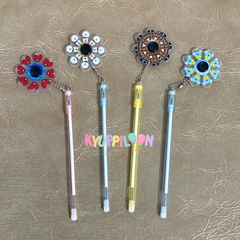 12 pcs Pulpen BTS Kartun Putar / alat tulis sekolah /  grosir alat tulis